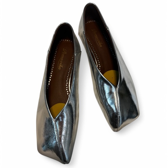 Ballet flats silver square toe - Picture 2 of 6